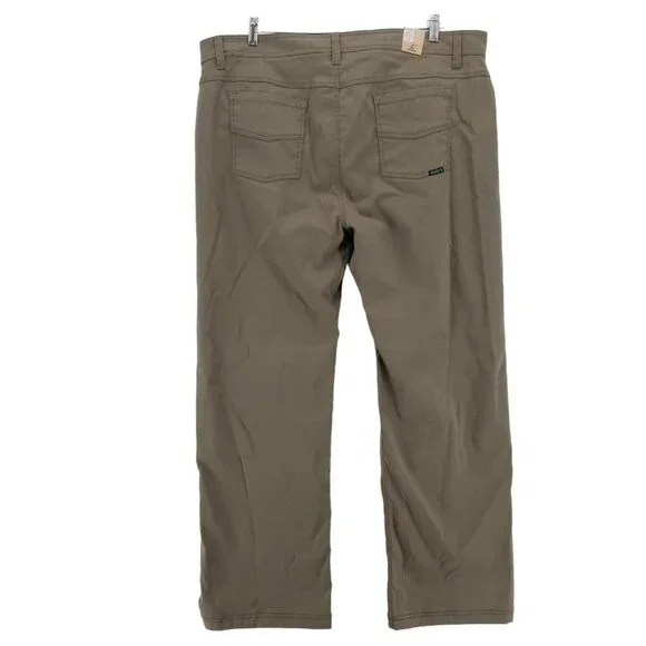 NWT PRANA Brion Pants Mud Brown Casual Hiking Outdoor Stretch Slim Fit 42x32
